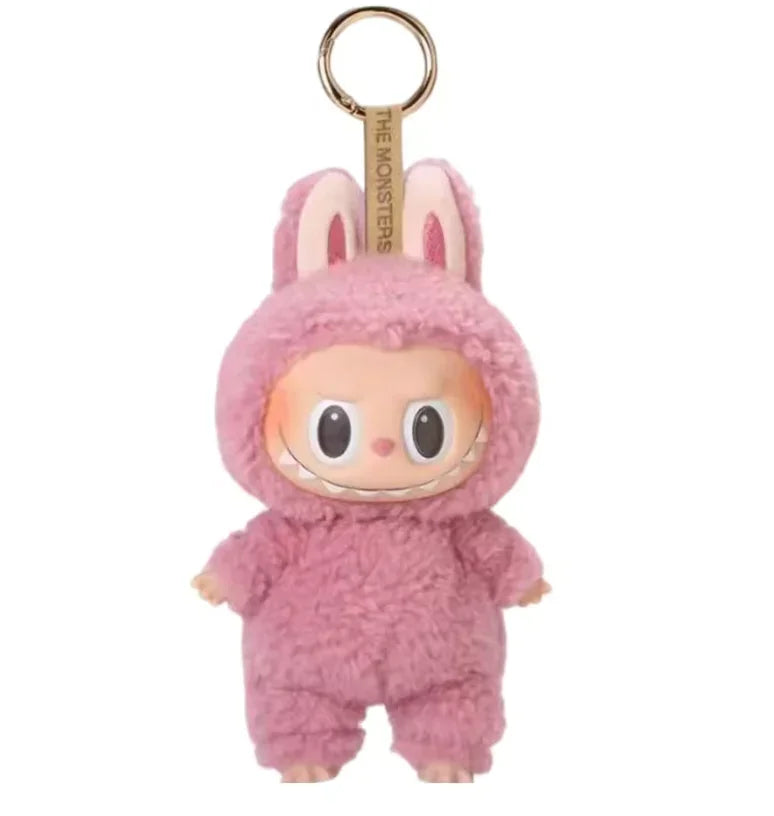 Flocking Model Toy Anime Figure For Labubu Blind Box Have A Seat Series Pendant Kawaii Monster Replica Keychain  Birthday Gift