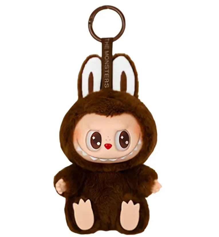 Flocking Model Toy Anime Figure For Labubu Blind Box Have A Seat Series Pendant Kawaii Monster Replica Keychain  Birthday Gift
