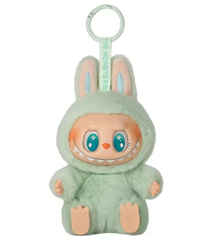 Flocking Model Toy Anime Figure For Labubu Blind Box Have A Seat Series Pendant Kawaii Monster Replica Keychain  Birthday Gift