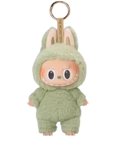 Flocking Model Toy Anime Figure For Labubu Blind Box Have A Seat Series Pendant Kawaii Monster Replica Keychain  Birthday Gift