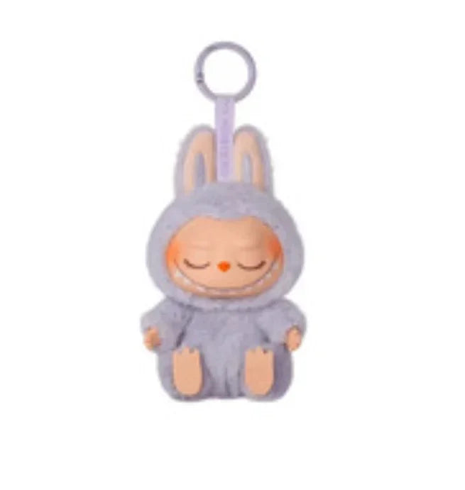 Flocking Model Toy Anime Figure For Labubu Blind Box Have A Seat Series Pendant Kawaii Monster Replica Keychain  Birthday Gift